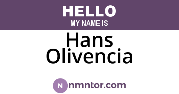 Hans Olivencia