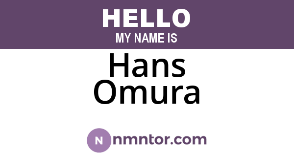 Hans Omura