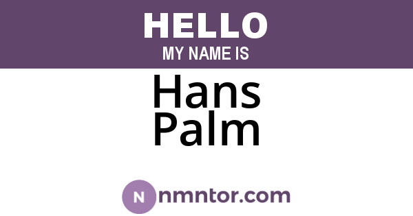 Hans Palm