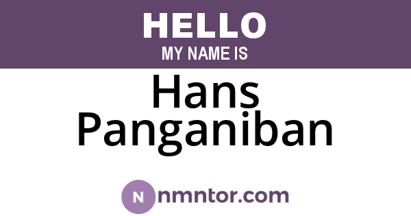 Hans Panganiban