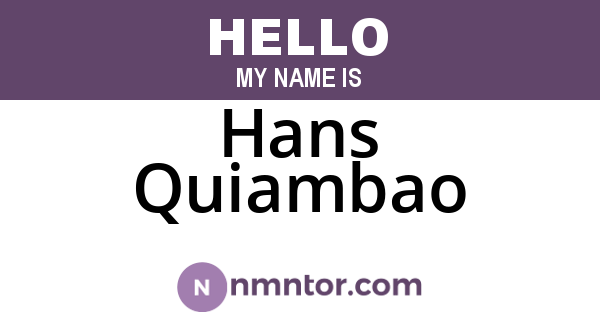 Hans Quiambao
