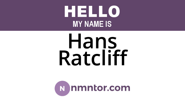 Hans Ratcliff