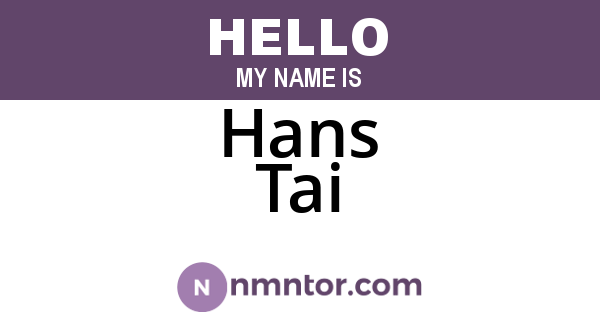 Hans Tai