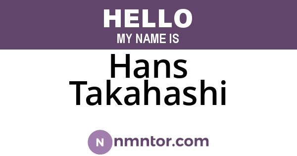 Hans Takahashi