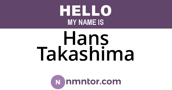Hans Takashima
