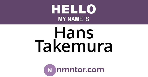 Hans Takemura