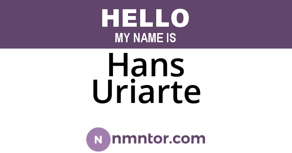 Hans Uriarte