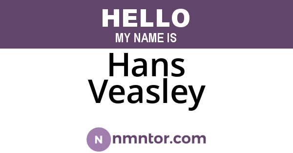 Hans Veasley