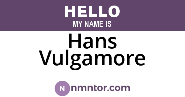 Hans Vulgamore