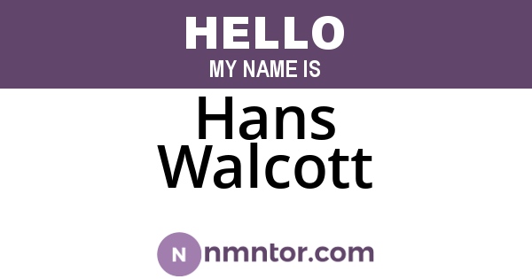 Hans Walcott
