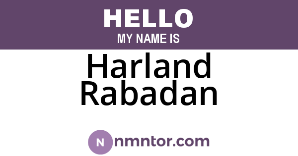 Harland Rabadan