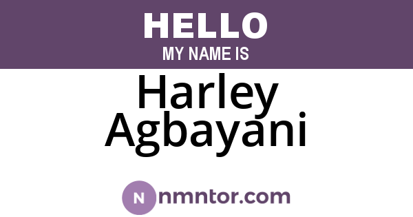 Harley Agbayani