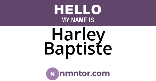 Harley Baptiste