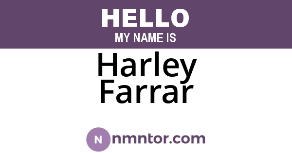 Harley Farrar