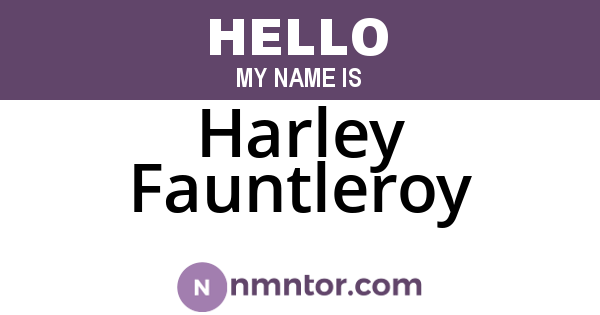Harley Fauntleroy