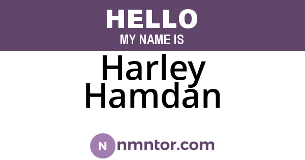 Harley Hamdan
