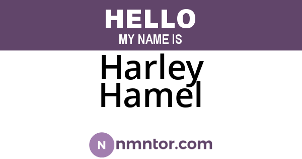 Harley Hamel
