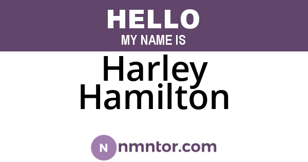 Harley Hamilton