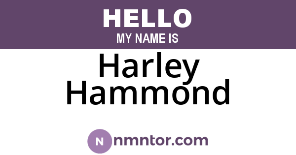 Harley Hammond