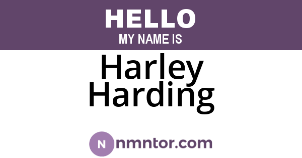 Harley Harding