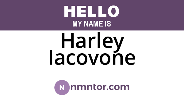 Harley Iacovone