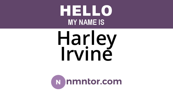 Harley Irvine