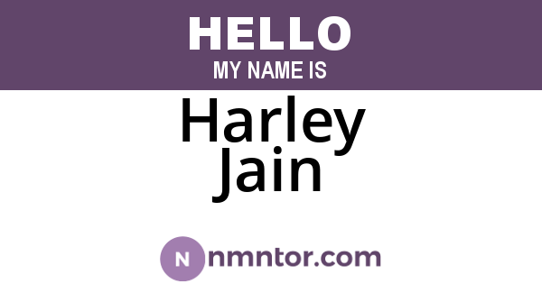 Harley Jain