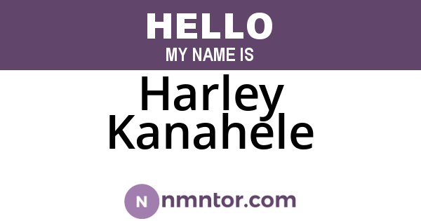 Harley Kanahele