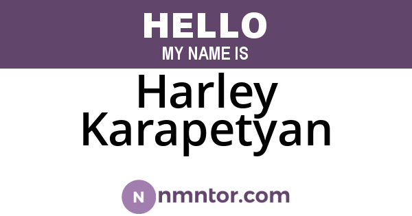 Harley Karapetyan