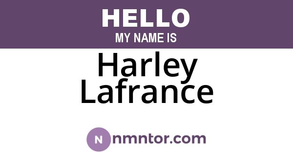 Harley Lafrance