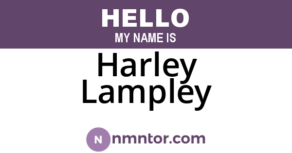 Harley Lampley