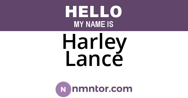 Harley Lance