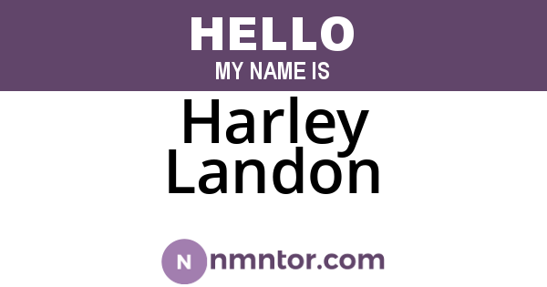 Harley Landon
