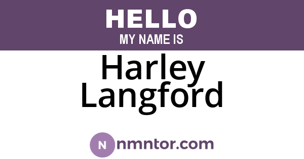 Harley Langford