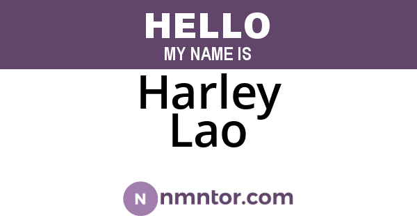 Harley Lao
