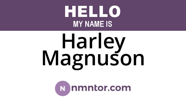 Harley Magnuson