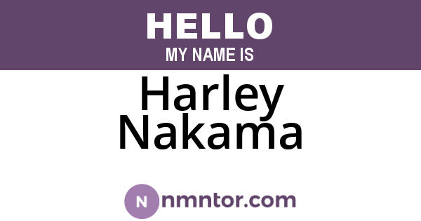 Harley Nakama