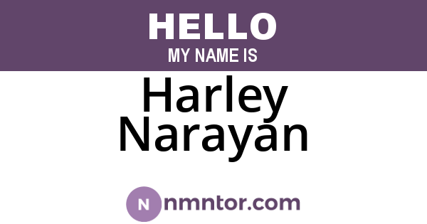 Harley Narayan