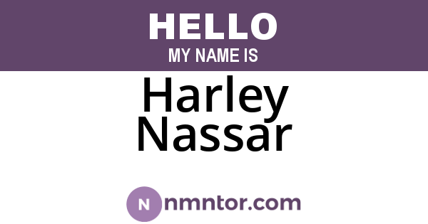 Harley Nassar