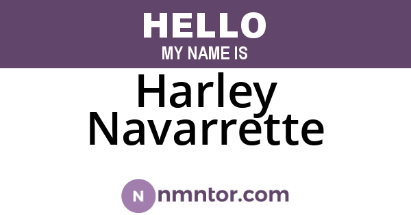 Harley Navarrette