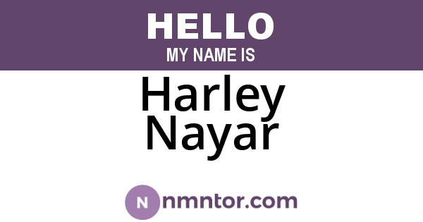 Harley Nayar