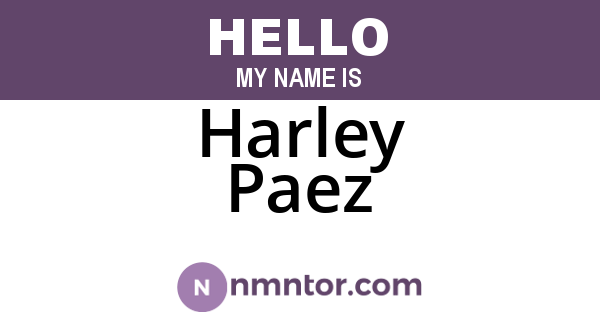Harley Paez
