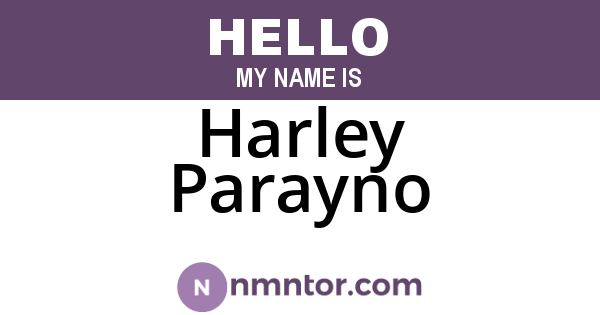 Harley Parayno
