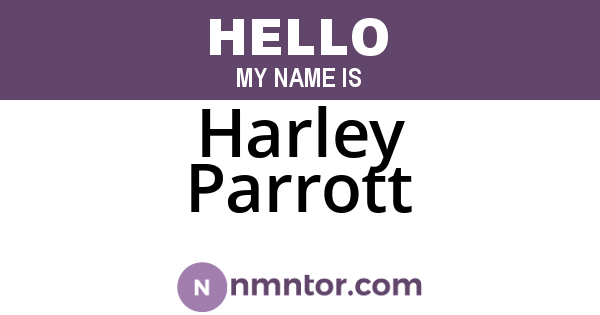 Harley Parrott