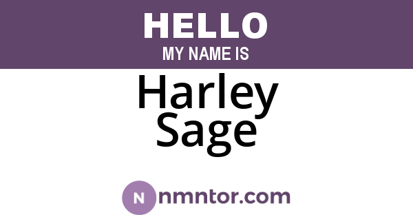 Harley Sage