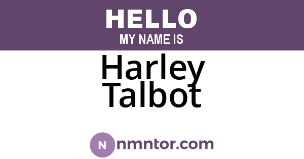Harley Talbot
