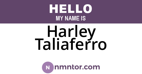 Harley Taliaferro