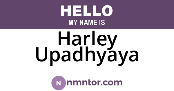 Harley Upadhyaya