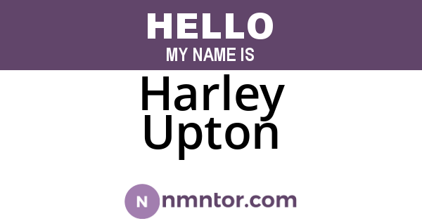 Harley Upton