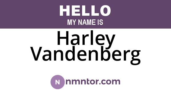 Harley Vandenberg